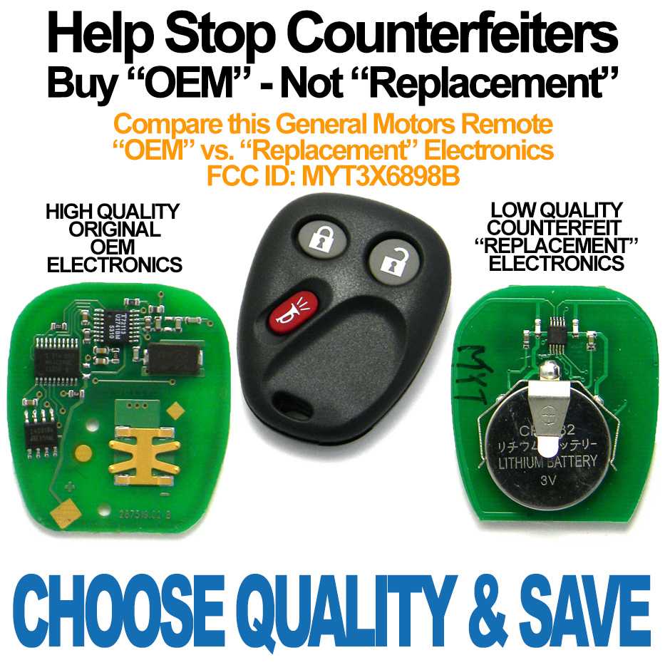 20022009 Chevrolet TrailBlazer Keyless Entry Remote Fob Non Memory