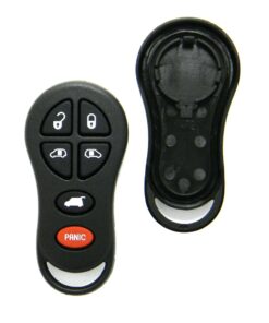 Replacement Case for Chrysler 6-Button Key Fob Remote (FCC: GQ43VT18T, P/N: 04686797)
