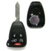 Replacement Case for Dodge 5-Button Remote Head Key Fob (FCC: OHT692427AA)