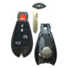 Replacement Case for Jeep 5-Button Key Fob Remote Start Rear Glass (FCC: IYZ-C01C)