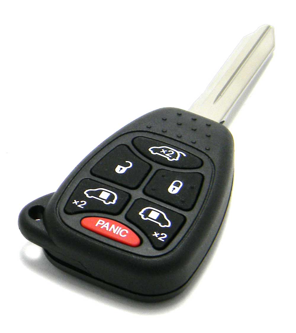 Replacement Case Compatible With Chrysler & Jeep 4-Button Remote Head Key Fob FCC ID: M3N5WY72XX, M3N65981772 