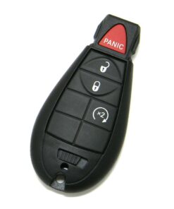 Alternative view of 2010-2013 Jeep Grand Cherokee 4-Button Keyless Enter-N-Go Key Fob Remote Start (FCC: IYZ-C01C, P/N: 56046736, 56046928)