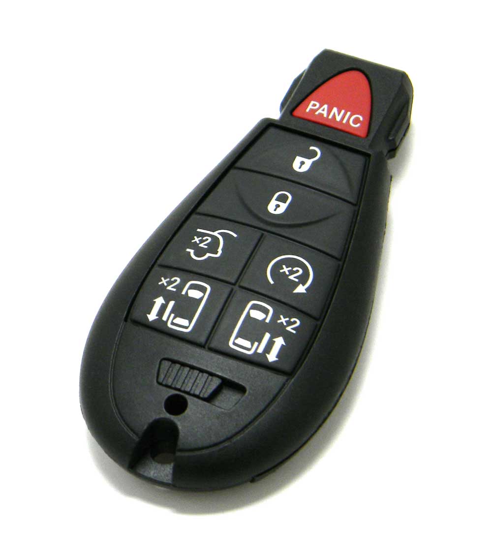 CASE/SHELL ONLY Set of 2 DRIVESTAR Keyless Entry 6 Buttons Remote Start Car Key Fob M3N5WY783X IYZ-C01C For Chrysler Town Country Dodge Grand Caravan Volkswagen Routan No Electronics 