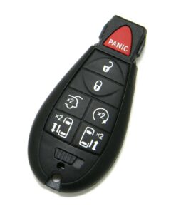 Alternative view of 2011-2013 Dodge Grand Caravan 7-Button Keyless Enter-N-Go Remote Key Fob (FCC: IYZ-C01C, P/N: 05026591)