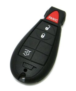 Alternative view of 2010-2013 Jeep Grand Cherokee 4-Button Keyless Enter-N-Go Key Fob Remote Rear Glass (FCC: IYZ-C01C, P/N: 68066848)