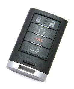 Alternative view of 2008-2014 Cadillac CTS Sedan 5-Button Smart Key Fob Remote Memory #1 (FCC: M3N5WY7777A, P/N: 25943676, 25854935)