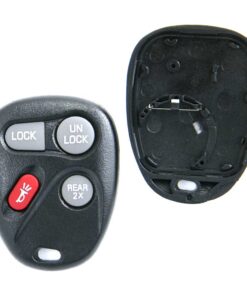 Replacement Case for 4-Button Chevrolet GMC Oldsmobile Key Fob Remote (FCC: KOBUT1BT)