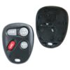 Replacement Case for 4-Button Cadillac Chevrolet GMC Key Fob Remote (FCC: ABO1502T)