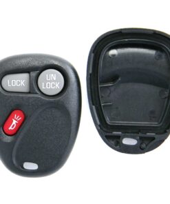 Replacement Case for 3-Button Chevrolet GMC Key Fob Remote (FCC: KOBUT1BT)