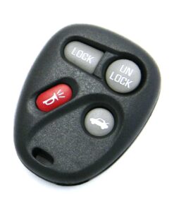 Alternative view of 2000 Chevrolet Monte Carlo 4-Button Key Fob Remote (FCC: KOBUT1BT, P/N: 25678792)