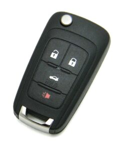 Alternative view of 2010-2022 GMC Terrain 4-Button Flip Key Fob Remote (FCC: OHT01060512, P/N: 13504258, 13501513)