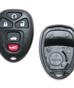 Replacement Case for 5-Button Buick Chevrolet Pontiac Saturn Key Fob Remote (FCC: KOBGT04A)