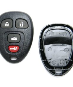 Replacement Case for 4-Button Buick Chevrolet Pontiac Key Fob Remote (FCC: KOBGT04A)