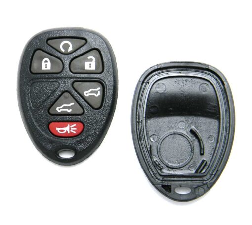 Replacement Case for 6-Button Cadillac Chevrolet GMC Key Fob Remote (FCC: OUC60221, OUC60270)