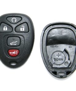 Replacement Case for 5-Button Buick Cadillac Chevrolet GMC Key Fob Remote (FCC: OUC60221, OUC60270)