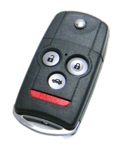 Alternative view of 2009-2014 Acura TL 4-Button Flip Key Fob Remote Memory #2 (FCC: MLBHLIK-1T, P/N: 35113-TK4-A10)