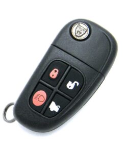 2001-2008 Jaguar XJ8 4-Button Flip Key Fob Remote (FCC: CWTWB1U24, NHVWB1U241, P/N: 1X43-15K601)
