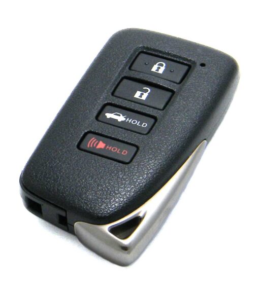 2014-2016 Lexus IS250 4-Button Smart Key Fob Remote (FCC: HYQ14FBA, P/N: 89904-53650, 89904-53651, Board: 281451-2020)