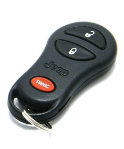 1999-2001 Jeep Cherokee 3-Button Black Key Fob Remote (FCC: GQ43VT9T, P/N: 56036859)