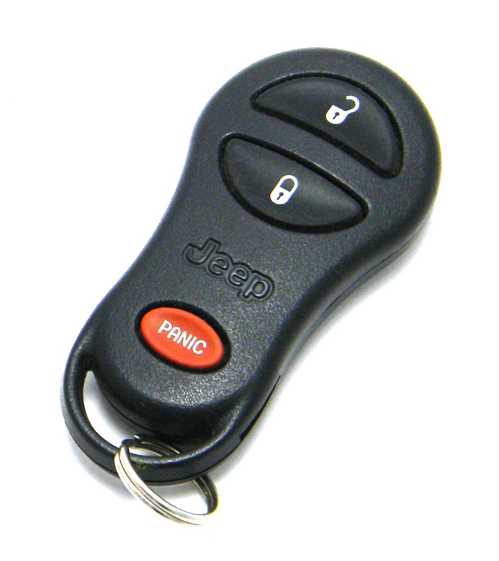 1999-2004 Jeep Grand Cherokee 3-Button Black Key Fob Remote (FCC: GQ43VT9T, P/N: 56036859)
