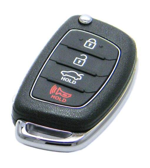 2015-2017 Hyundai Sonata 4-Button Flip Key Fob Remote (FCC: TQ8-RKE-4F16, P/N: 95430-C1010)