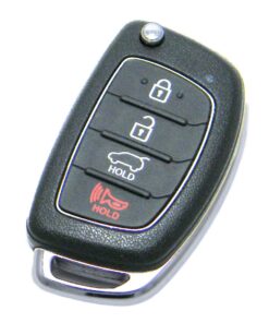 Alternative view of 2013-2016 Hyundai Santa Fe 4-Button Flip Key Fob Remote (FCC: TQ8-RKE-3F04, P/N: 95430-4Z100, 95430-4Z001, 95430-4Z101, TRANS ASSY DM-315-GE)