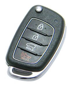 Alternative view of 2016-2019 Hyundai Santa Fe 4-Button Flip Key Fob Remote (FCC: TQ8-RKE-4F31, P/N: 95430-2W110, TRANS ASSY DM 4BT)