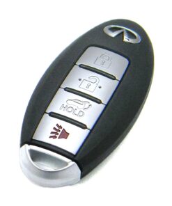 2013 Infiniti JX35 4-Button Smart Key Fob Remote (FCC: KR5S180144014, P/N: 285E3-9NB4A, 285E3-3JA2A)