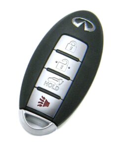 2013 Infiniti JX35 4-Button Smart Key Fob Remote (FCC: KR5S180144014, P/N: 285E3-9NB4A, 285E3-3JA2A)