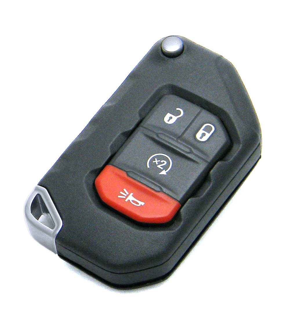 2018-2022 Jeep Wrangler 4-Button Smart Key Fob Remote Start (OHT1130261,  68416784, 68292944)