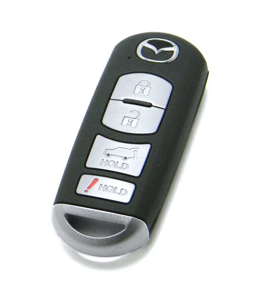 2016-2019 Mazda CX-9 4-Button Smart Key Fob Remote (FCC: WAZSKE13D02, P/N: TKY2-67-5DY)