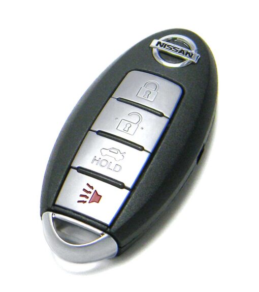 2013-2020 Nissan Versa Sedan 4-Button Smart Key Fob Remote Trunk Release (FCC: CWTWB1U840, P/N: 285E3-3SG0D)