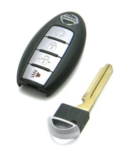 2016-2019 Nissan Titan 4-Button Smart Key Fob Remote Start (FCC: KR5S180144014, P/N: 285E3-5AA3D, 285E3-5AA3A)