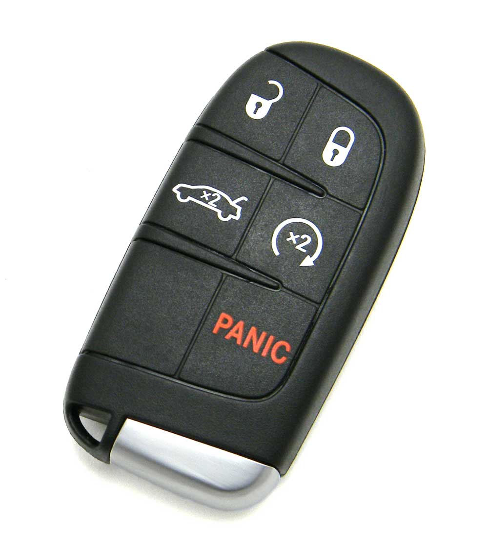 FCC ID: M3M-40821302, P/N: 68155687 OEM Electronic 5-Button Smart Key Fob Remote Compatible With 2015-2017 Chrysler 200