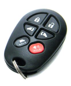2004-2020 Toyota Sienna 6-Button Key Fob Remote (FCC: GQ43VT20T, P/N: 89742-AE050, 89742-AE051)