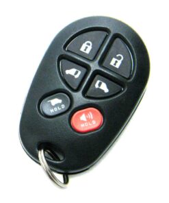 2004-2020 Toyota Sienna 6-Button Key Fob Remote (FCC: GQ43VT20T, P/N: 89742-AE050, 89742-AE051)
