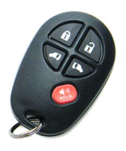 2004-2020 Toyota Sienna 5-Button Key Fob Remote (FCC: GQ43VT20T, P/N: 89742-AE030, 89742-AE031)