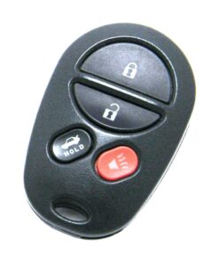 2004-2008 Toyota Solara 4-Button Key Fob Remote (FCC: GQ43VT20T, GQ43VT10T, P/N: 89742-AA040)