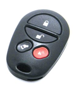 2004-2010 Toyota Sienna 4-Button Key Fob Remote (FCC: GQ43VT20T, P/N: 89742-AE020, 89742-08100)