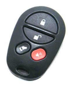 2004-2010 Toyota Sienna 4-Button Key Fob Remote (FCC: GQ43VT20T, P/N: 89742-AE020, 89742-08100)