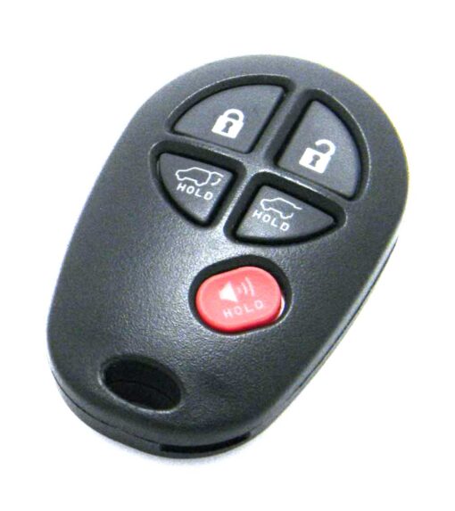 2008-2013 Toyota Highlander Hybrid 5-Button Key Fob Remote (FCC: GQ43VT20T, P/N: 89742-0W021)