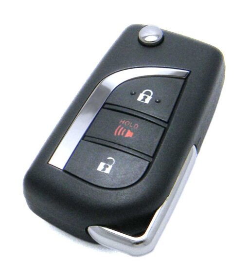 2017-2018 Toyota Corolla iM 3-Button "H" Chip Flip Key Fob Remote (FCC: HYQ12BFA, P/N: 89070-12C20, 89070-12C30)