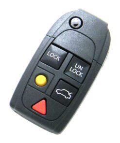 Alternative view of 2004-2007 Volvo V70 5-Button Flip Key Fob Remote (FCC: LQNP2T-APU, P/N: 8688799, 8626556)