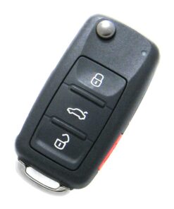 Alternative view of 2011-2015 Volkswagen Golf 4-Button Flip Key Fob Remote (FCC: NBG010206T, P/N: 5K0837202)