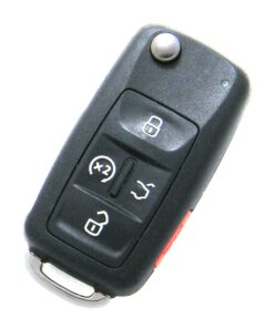 Alternative view of 2011-2013 Volkswagen Golf SportWagen 5-Button Flip Key Fob Remote (FCC: NBG010206T, P/N: 561837202)