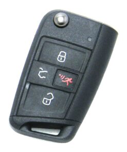 Alternative view of 2015-2019 Volkswagen Golf 4-Button Flip Key Fob Remote (FCC: NBGFS12A01, P/N: 5G0959752BD)