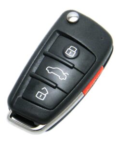 Alternative view of 2013-2017 Audi A3 4-Button Flip Key Fob Remote (FCC: NBGFS12P71, P/N: 8V0837220E, 8X0837220A, 8E0837220F)