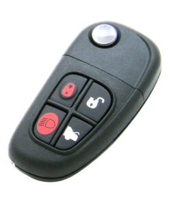 2002-2008 Jaguar X-Type 4-Button Flip Key Fob Remote (FCC: CWTWB1U24, NHVWB1U241, P/N: 1X43-15K601)