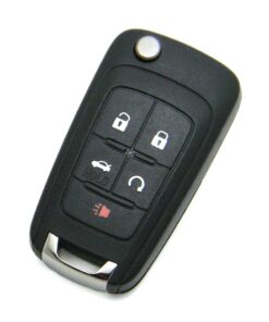 Alternative view of 2013-2016 Chevrolet Malibu 5-Button Flip Key Fob Remote (FCC: OHT01060512, P/N: 13504199, 13500221, 23335584)