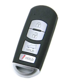 Alternative view of 2010-2012 Mazda CX-7 4-Button Smart Key Fob Remote (FCC: WAZX1T763SKE11A04, P/N: TEY1-67-5RY)